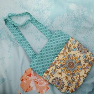 Handmade boho tote bag purse big front pocket