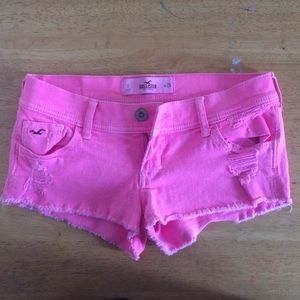 Hot pink hollister shorts