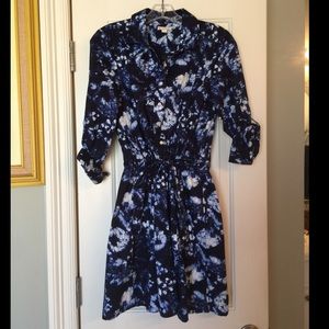 GAP drawstring waist Shibori Tie Dye dress NWOT