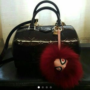 Monster fur charm keychain large nwt