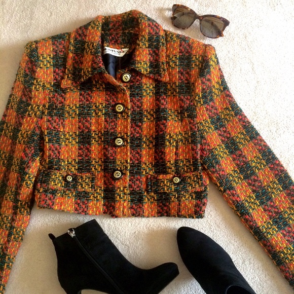 RARE Vintage NWT 90's Merivale Tweed Jacket - Picture 2 of 4