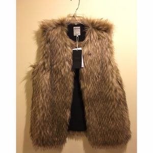 Zara faux fur vest