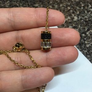Authentic Michael Kors gold barrel necklace-SALE
