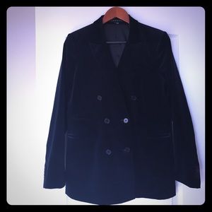Theory navy velvet blazer size 12