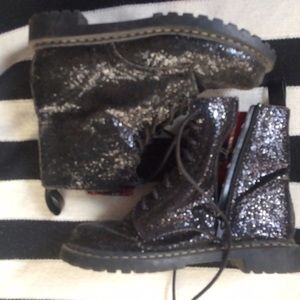 Glittery combat boots!