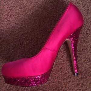 Pink Glitter Heels