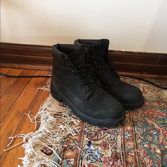 Black 6" Timberland Premium Ankle Boots Womens 7.5