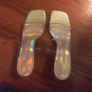 Clear crystal heels