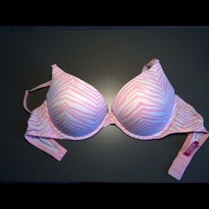 PINK zebra print Bra