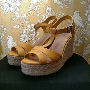 Yellow Platform Wedges