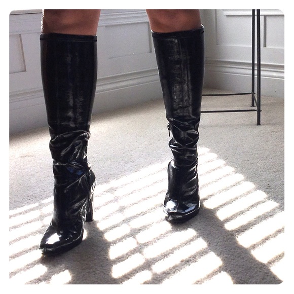 BCBGirls patent leather boots.