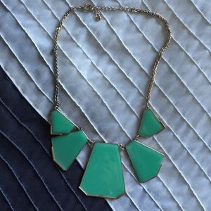 Blue/green and gold statement necklace