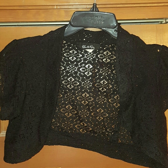 Black crop top sweater