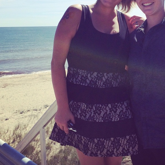 Black/Nude lace dress