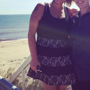 Black/Nude lace dress