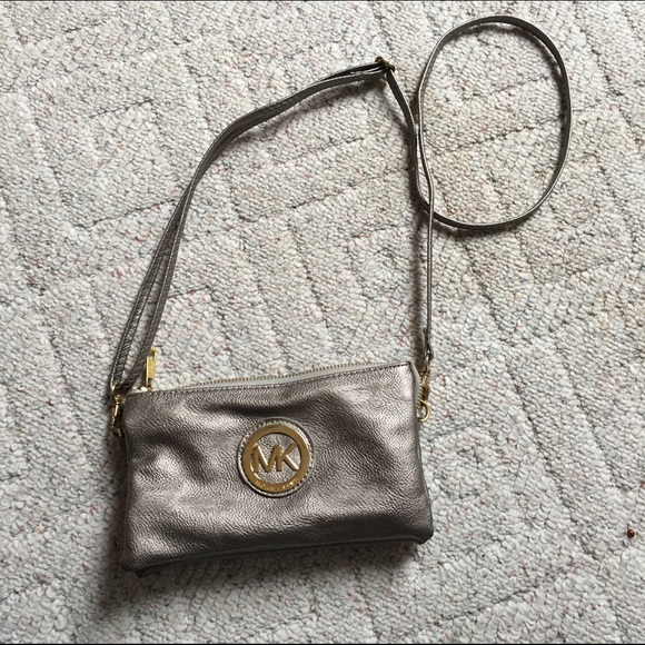 Michael Kors Handbags - Michael Kors silver cross body bag