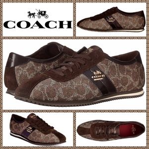 Coach Authentic IVY Pebble Signature Sneakers SZ 7