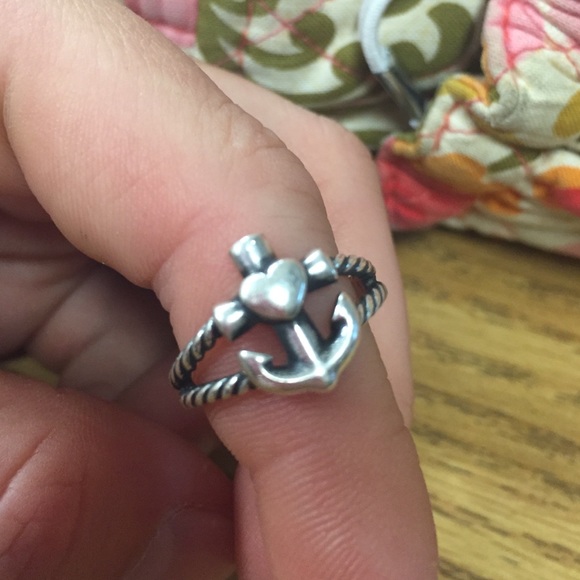 James Avery love and anchor ring