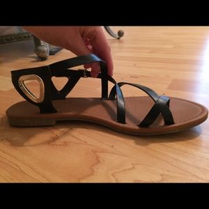 Black Strappy Sandals
