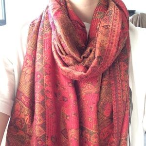 NWOT Multi-Color 100% Cashmere Scarf