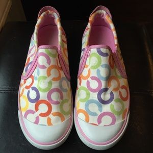 Colorful Coach slip on tennis shoes!!