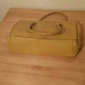 Yellow Leather Satchel