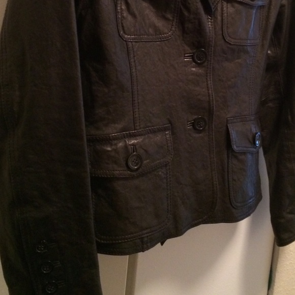 MICHAEL KORS LEATHER JACKET "NEW" - Picture 2 of 4