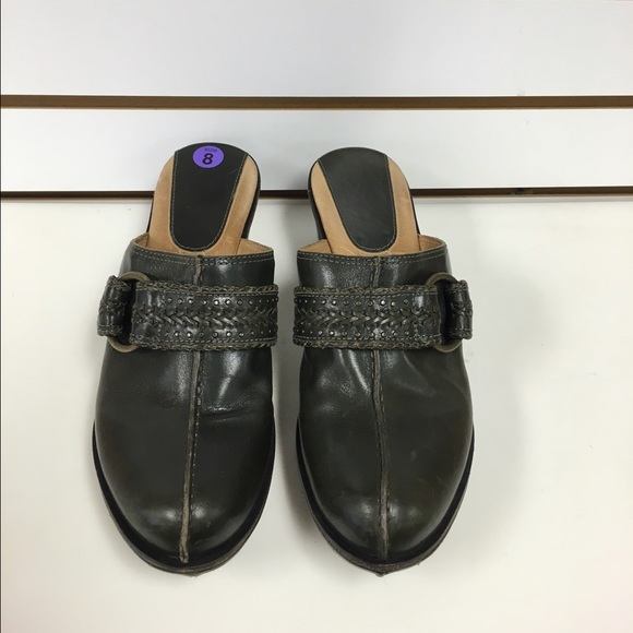 ✅Frye Mules Size 8 Brown/Tan or Dark Green - Picture 1 of 4