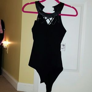 Cute black charlotte Russe leotard top