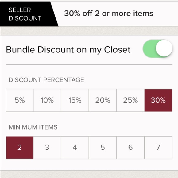 Bundles of 2 or more 30% off