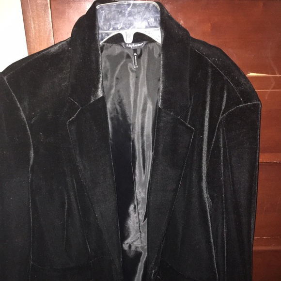XL velvet black jacket by worn once