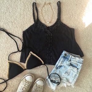 Boho Beach Grey Tank