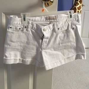 White Jean shorts