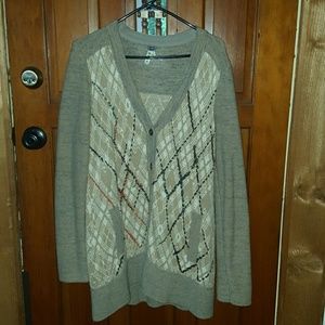 Free people long Argyl Cardigan