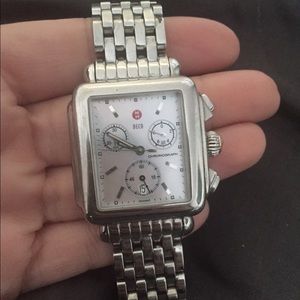 Authentic Michele silver watch