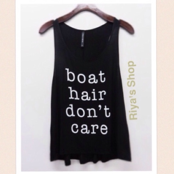 Tops - Boat hair don't care tank top