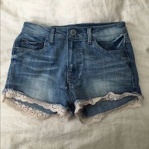 High Waisted Lace Shorts