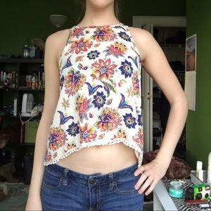 Floral patterned crop top