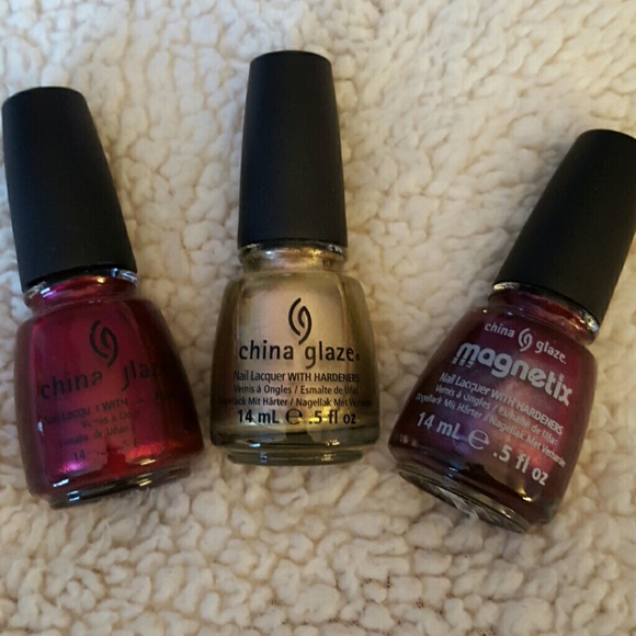 3 bottles China Glaze Nail Lacquer