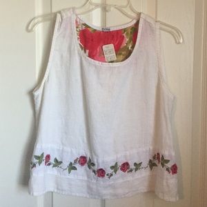 Linen Rose Tank and Skirt Set
