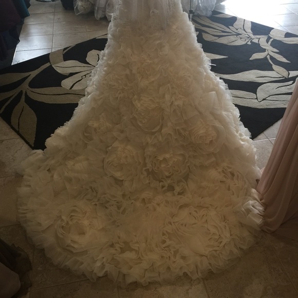 Beautiful Ruffled Watters Wedding Ballgown - Picture 2 of 3