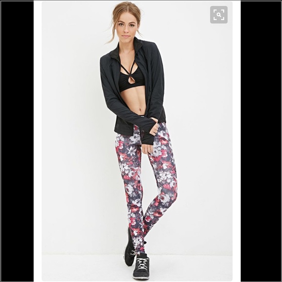 Floral athletic leggings