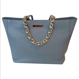 Michael Kors Powder Blue leather Harper Tote