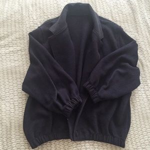 American Apparel Navy Ribbed Jacket
