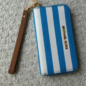 Michael Kors Striped Wristlet