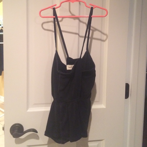 Navy lace criss cross baby doll top - Picture 2 of 3