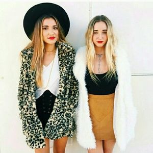 Cheetah faux fur coat