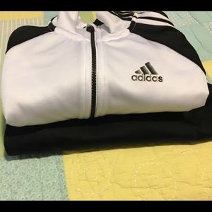 Adidas tracksuit set black white Large Jacket