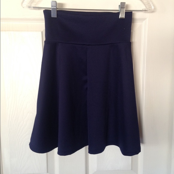 Navy Charlotte Russe Skater Skirt