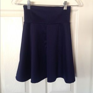 Navy Charlotte Russe Skater Skirt